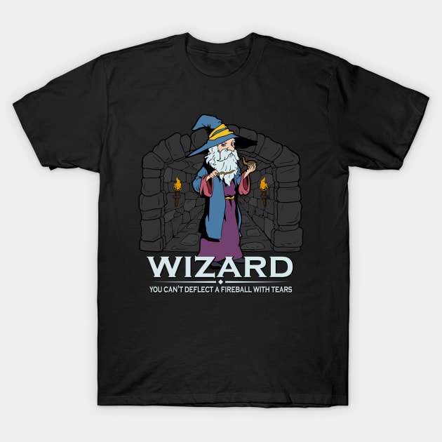 D20 Roleplay Character - Wizard T-Shirt by Modern Medieval Design